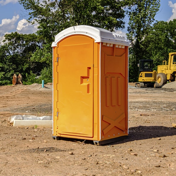 what is the cost difference between standard and deluxe portable restroom rentals in Industry California